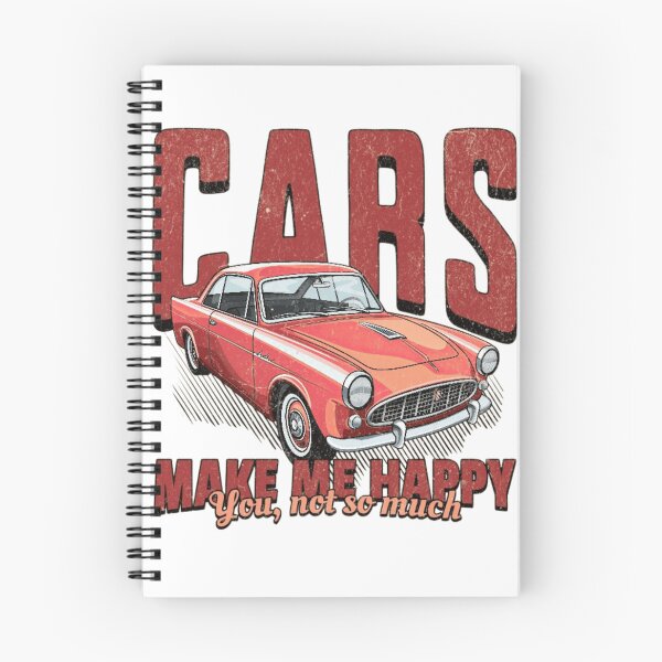 Item preview, Cars Make Me Happy – Vintage Classic Car Retro Graphic designed and sold by MindMess Studio.