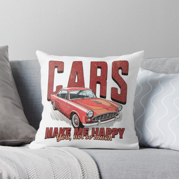 Item preview, Cars Make Me Happy – Vintage Classic Car Retro Graphic designed and sold by MindMess Studio.