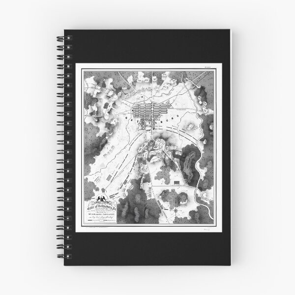 Item preview, Vintage Map Of The Gettysburg Battlefield (1863)Bw designed and sold by AlleneAbbott.