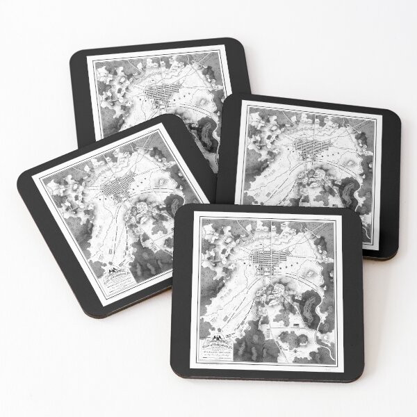 Item preview, Vintage Map Of The Gettysburg Battlefield (1863)Bw designed and sold by AlleneAbbott.