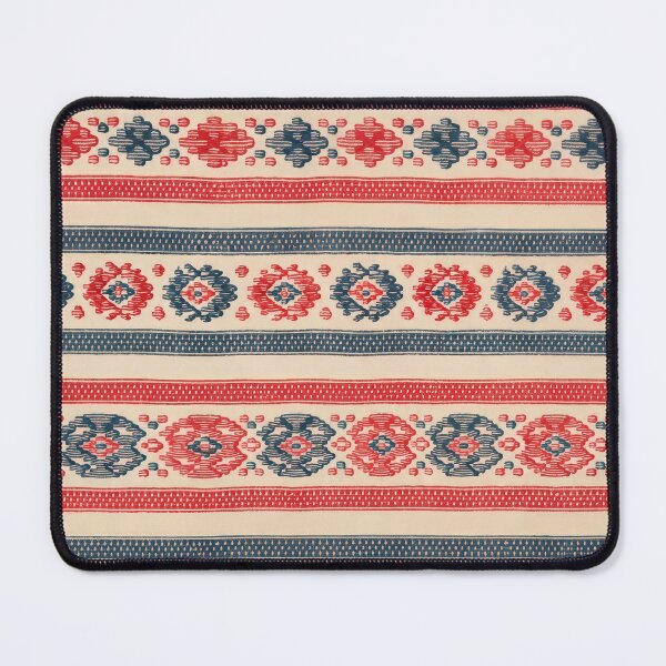 Item preview, Romanian Folk Textile Pattern in Red and Blue designed and sold by DansCreations42.