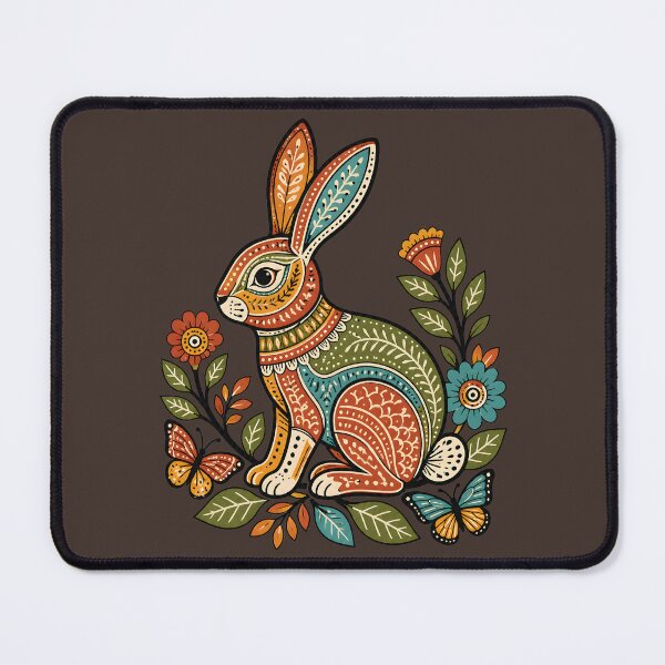 Item preview, Gond-Inspired Forest Rabbit Folk Art designed and sold by  MAD's Recreation Studio.