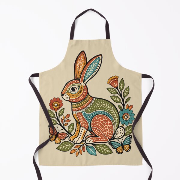 Item preview, Gond-Inspired Forest Rabbit Folk Art designed and sold by MAD's Recreation Studio.