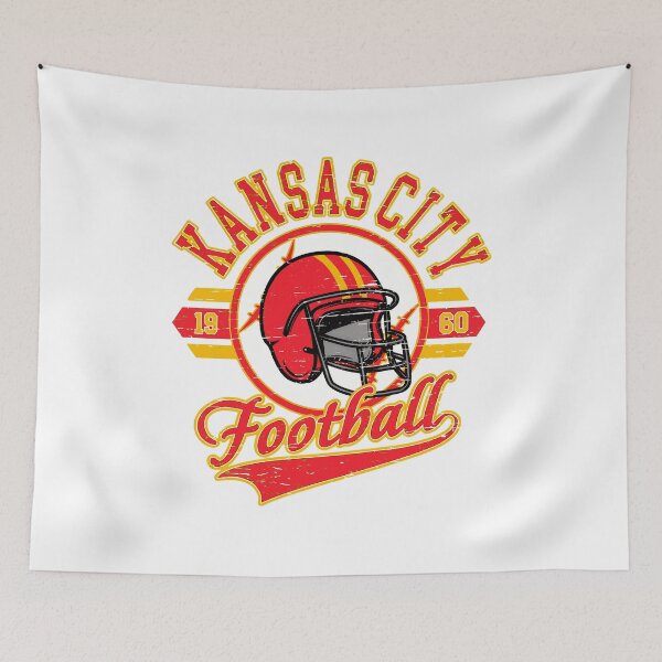 Item preview, KC Football Retro Helmet Vintage Style designed and sold by JosephMoo55679.