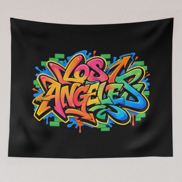 Item preview, Vibrant Los Angeles Graffiti-Style Artwork Colorful LA Street Art Lettering designed and sold by WheresMyMojo.