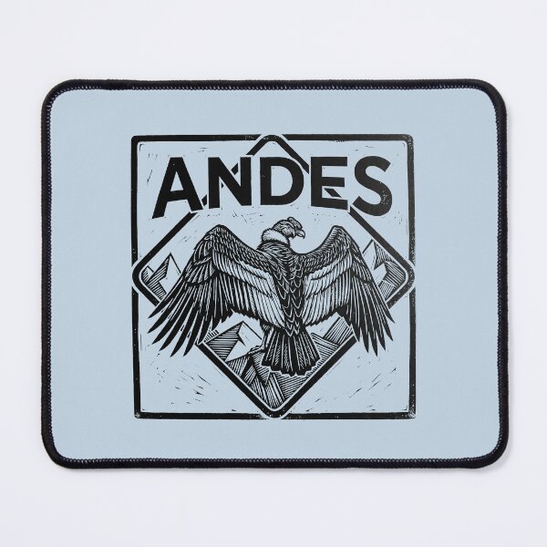 Item preview, Andes Mountains Condor Bird Black and White Woodcut Linocut Art designed and sold by KiwiRider.