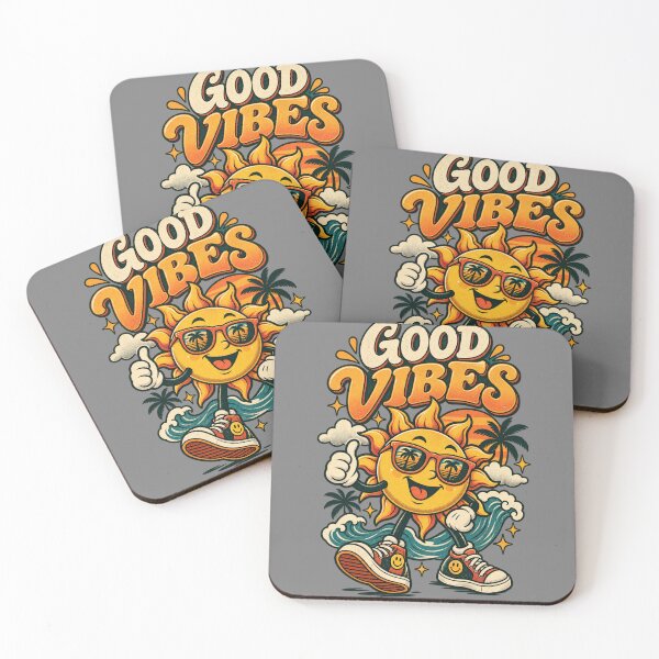 Item preview, Good Vibes – Vintage Retro Smiling Sun Cartoon designed and sold by JatCreative.