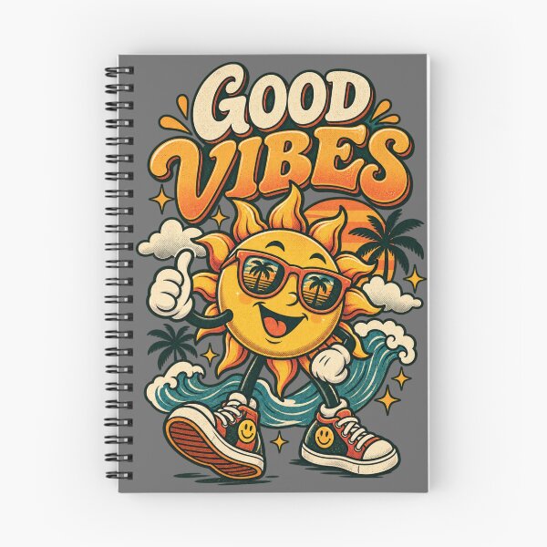 Item preview, Good Vibes – Vintage Retro Smiling Sun Cartoon designed and sold by JatCreative.