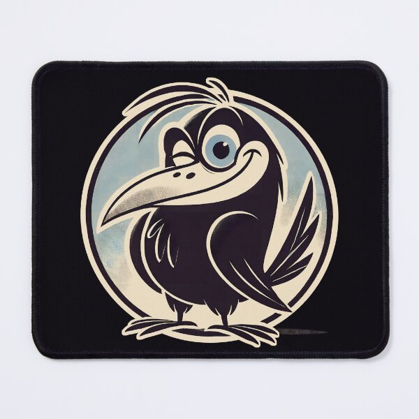 Item preview, Winking Raven Retro Cartoon Bird designed and sold by Victor Shadehorn.