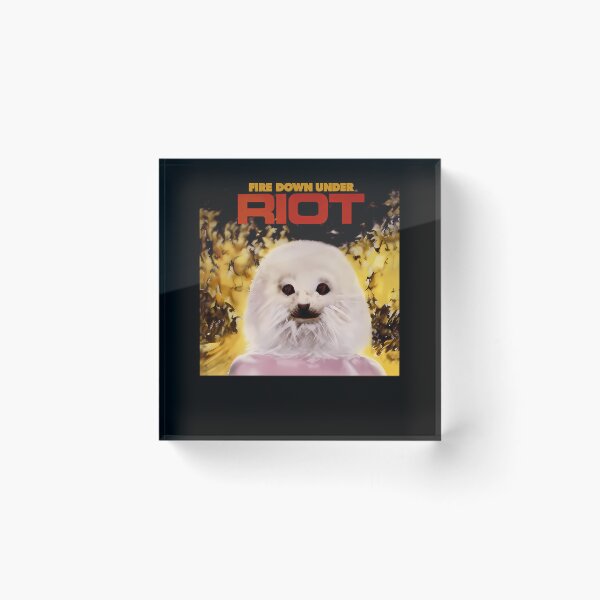 Item preview, White Seal Creature Flames Background Fiery Glow designed and sold by Thought Creator.