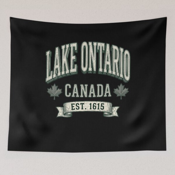 Item preview, Lake Ontario Canada Est 1615 Vintage Maple Leaf Typography designed and sold by SEINENGAPPI12.