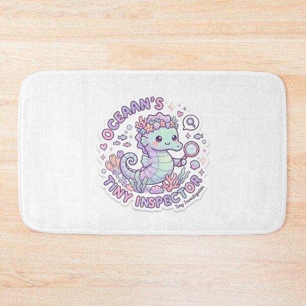 Item preview, Seahorse – Kawaii "Oceaan's Tiny Inspector" Sticker designed and sold by Chipkooo.