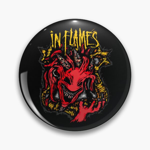 Item preview, Fiery Horned Monster Sharp Teeth Jagged Flame Border designed and sold by Thought Creator.