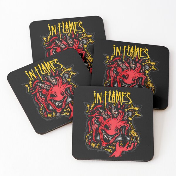 Item preview, Fiery Horned Monster Sharp Teeth Jagged Flame Border designed and sold by Thought Creator.