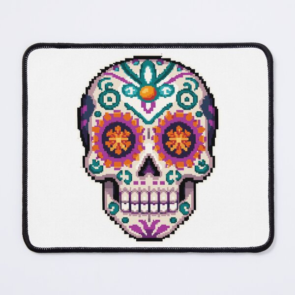 Item preview, Sugar Skull Calavera Día de los Muertos Pixel Art designed and sold by PixelBrujeria.