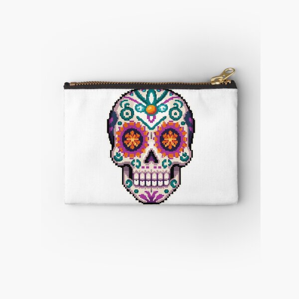 Item preview, Sugar Skull Calavera Día de los Muertos Pixel Art designed and sold by PixelBrujeria.