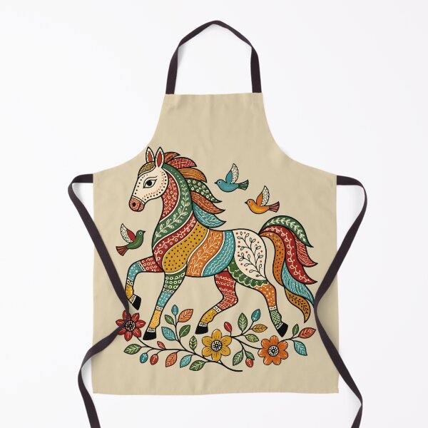 Item preview, Gond-Inspired Horse Folk Art designed and sold by  MAD's Recreation Studio.