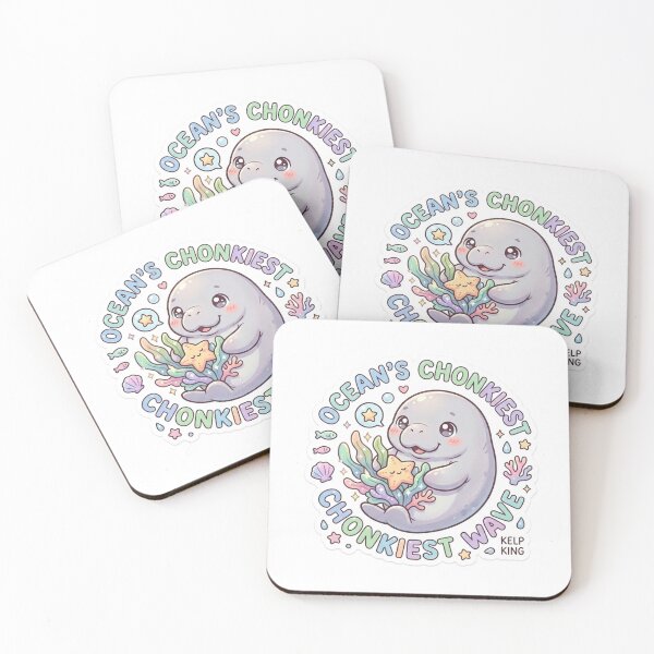 Item preview, Baby Manatee – Kawaii "Ocean's Chonkiest Chonkiest Wave" Sticker designed and sold by Chipkooo.