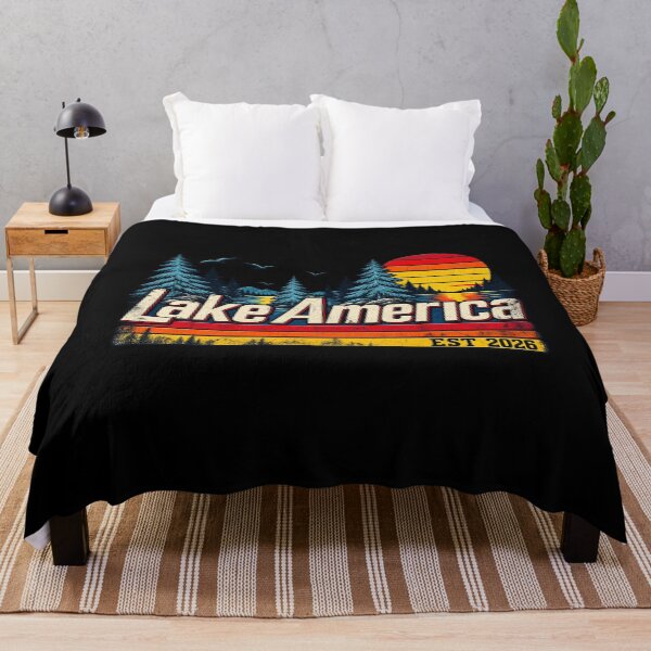 Item preview, Lake America Est 2026 Vintage Sunset Nature Retro Lake Life designed and sold by SEINENGAPPI12.