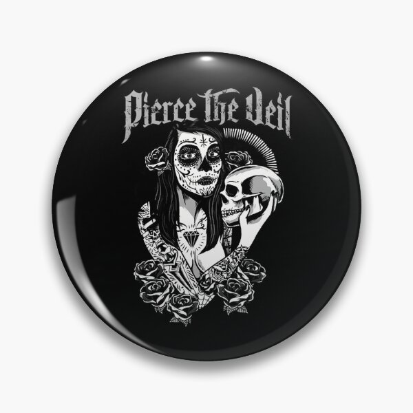 Item preview, Pierce The Veil Skull Sugar Face Rose Gothic designed and sold by Guacamole Greg.
