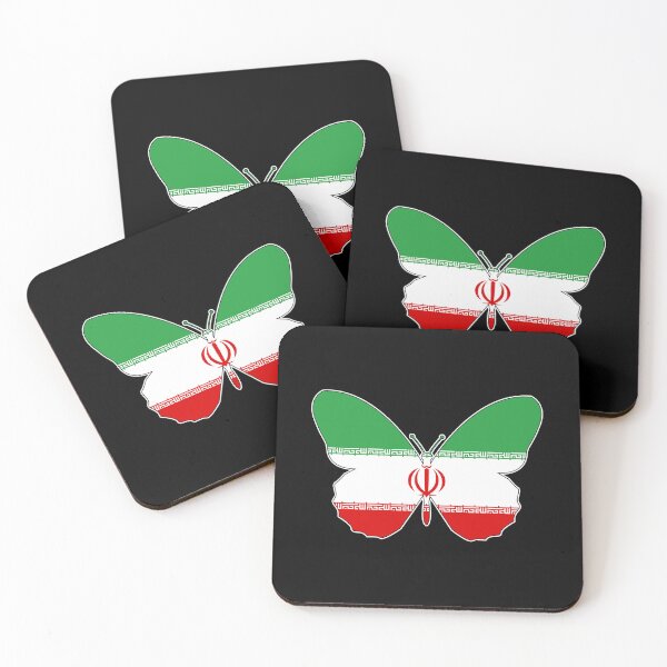 Aperçu de l'œuvre Drapeau papillon iranien créée et vendue par wickedcartoons.
