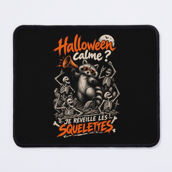 Item preview, Raccoon Halloween T-shirt – Quiet Halloween? I'll wake the skeletons! designed and sold by J-Impression.