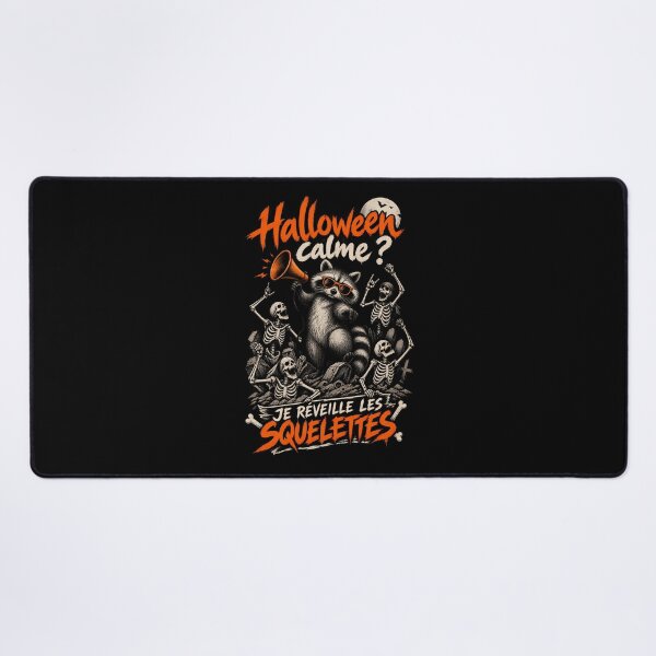 Item preview, Raccoon Halloween T-shirt – Quiet Halloween? I'll wake the skeletons! designed and sold by J-Impression.