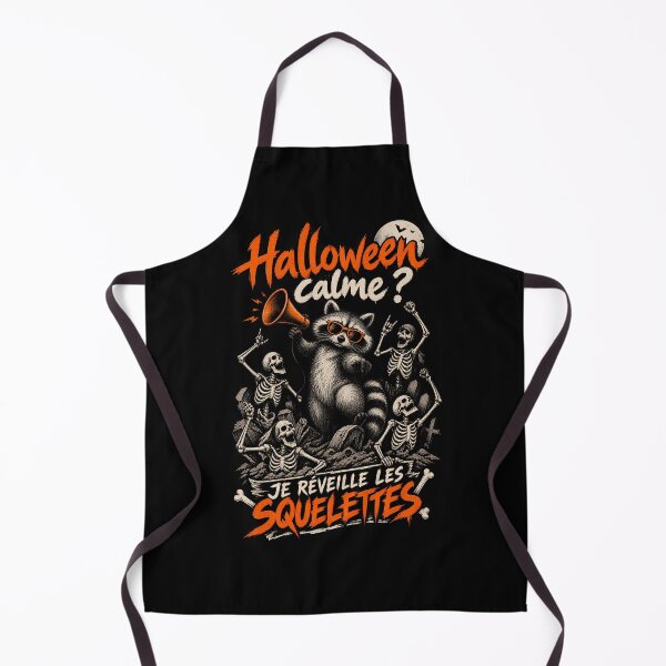 Item preview, Raccoon Halloween T-shirt – Quiet Halloween? I'll wake the skeletons! designed and sold by J-Impression.