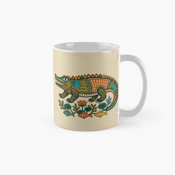 Item preview, Gond-Inspired Indian Crocodile Folk Art designed and sold by  MAD's Recreation Studio.