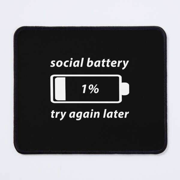 Item preview, Social Battery 1 Percent Funny Introvert Birthday Gift designed and sold by Say It With Ink.