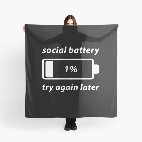 Item preview, Social Battery 1 Percent Funny Introvert Birthday Gift designed and sold by Say It With Ink.