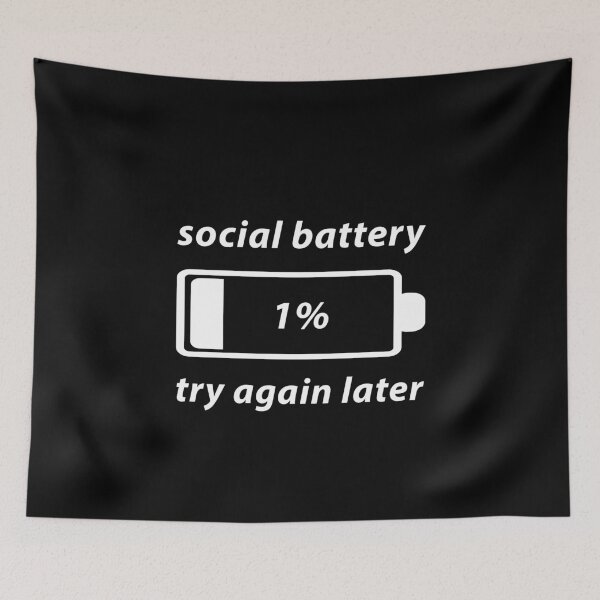 Item preview, Social Battery 1 Percent Funny Introvert Birthday Gift designed and sold by Say It With Ink.