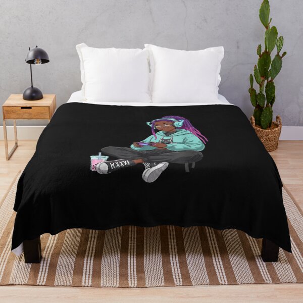 Item preview, Gaming Boba Tea Anime Afro African American Gamer Black Girl designed and sold by KoreyChelsi.