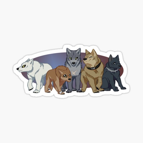 Aperçu de l'œuvre Autocollant du pack de pluie de Wolf créée et vendue par peppermintMadi.