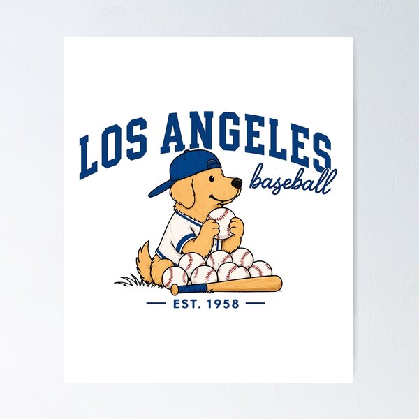 Item preview, Cute Baseball Dog EST 1958 Retro designed and sold by tranhuonggiang.