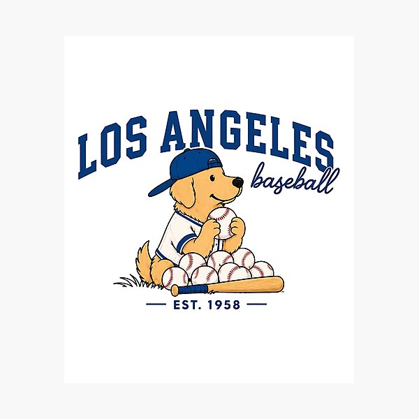 Item preview, Cute Baseball Dog EST 1958 Retro designed and sold by tranhuonggiang.