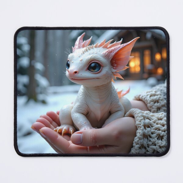 Item preview, Ice Dragon Hatchling – Winter Fantasy Creature Art designed and sold by nhk999.