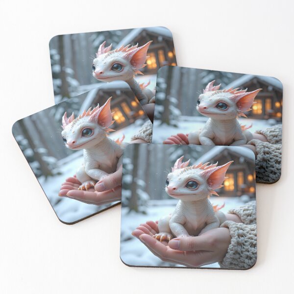 Item preview, Ice Dragon Hatchling – Winter Fantasy Creature Art designed and sold by nhk999.