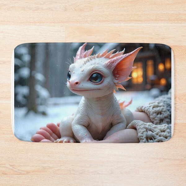 Item preview, Ice Dragon Hatchling – Winter Fantasy Creature Art designed and sold by nhk999.