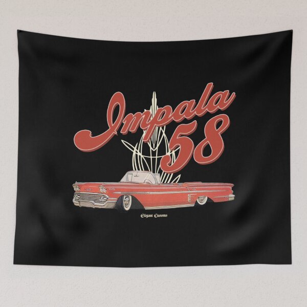 Item preview, 1958 Impala w text - Lowrider, Kustom, Hot Rod, Muscle Car designed and sold by Elegant Customs.