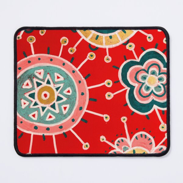 Item preview, Red Folk Flower Mandala designed and sold by Fani*.
