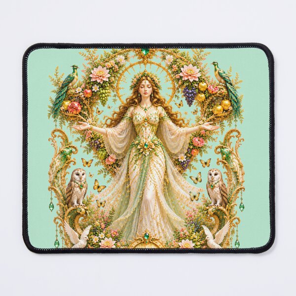 Item preview, Goddess of Abundance — Emerald Garden & Butterfly Art Nouveau designed and sold by sunbowjp stadio.