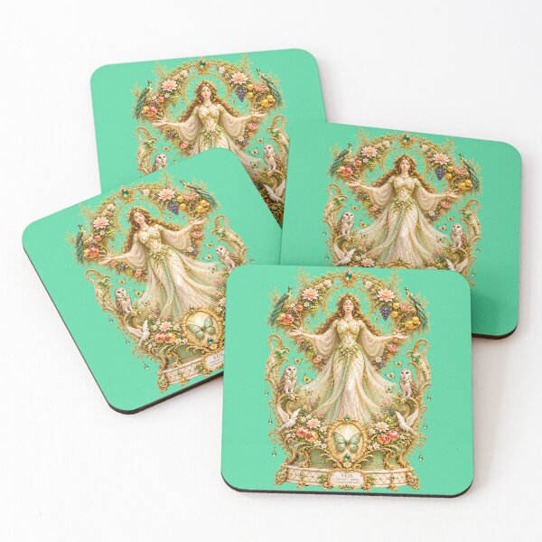 Item preview, Goddess of Abundance — Emerald Garden & Butterfly Art Nouveau designed and sold by sunbowjp stadio.