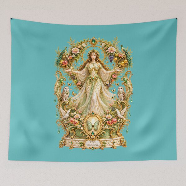 Item preview, Goddess of Abundance — Emerald Garden & Butterfly Art Nouveau designed and sold by sunbowjp stadio.