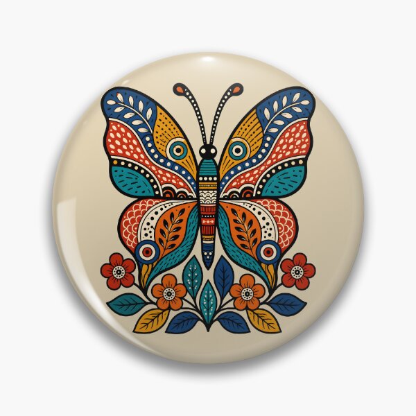 Item preview, Gond-Inspired Butterfly Folk Art designed and sold by  MAD's Recreation Studio.