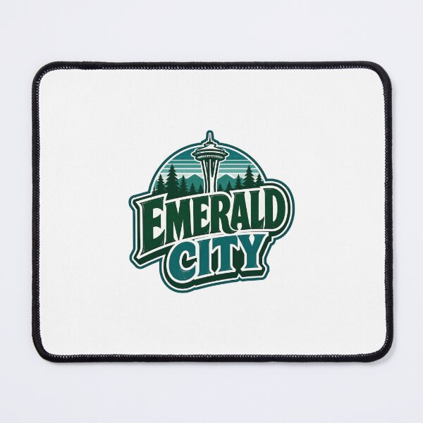Item preview, Emerald City Seattle Space Needle Sticker designed and sold by RedRubyBubble.