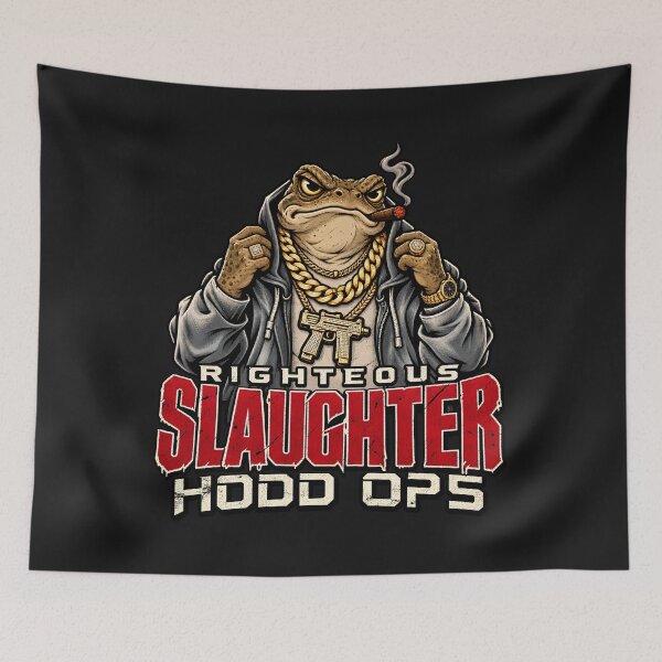 Item preview, GTA6 Righteous Slaughter Hood Ops Gangster Toad designed and sold by FelineFrenzyArt.