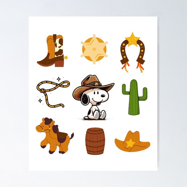 Item preview, Cute Western Icons designed and sold by AndrewJac21264.