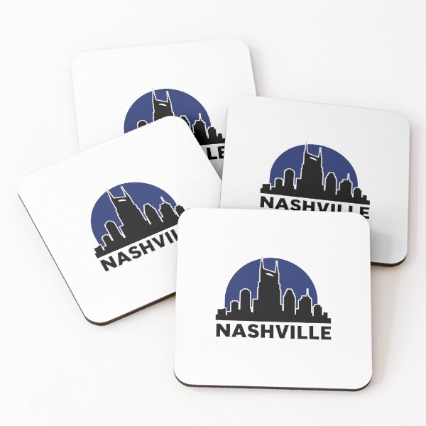Artikelvorschau, Nashville Skyline Silhouette Tennessee Aufkleber entworfen und verkauft von RedRubyBubble.