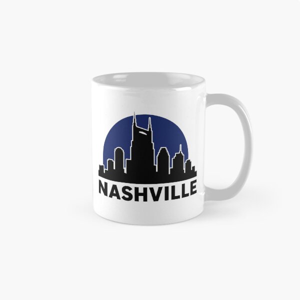 Item preview, Nashville Skyline Silhouette Tennessee Sticker designed and sold by RedRubyBubble.